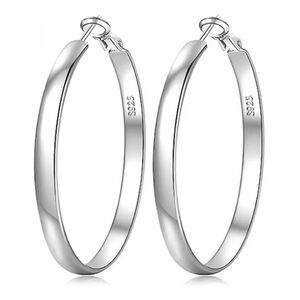 Elegant Sterling Silver Hoop Earrings
